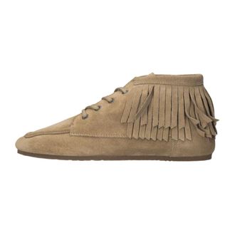 Shabbies Amsterdam Schoenen, Dames, Bruin, 39 EU, Leer, Ciska Frina Veterlaarsjes