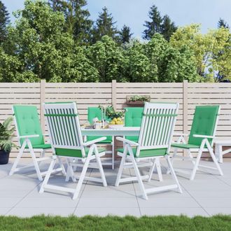 vidaXL Vidaxl - Coj&iacute;n Silla De Jard&iacute;n Respaldo Alto 6 Uds Tela Verde 120x50x3cm