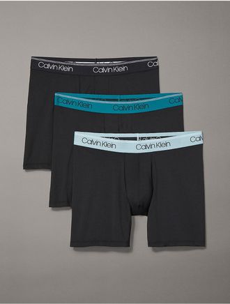 Calvin Klein Mens Micro Stretch 3-Pack Boxer Brief - Multi - XL