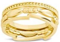Sterling Forever Jasmine Layered Band Ring in Gold at Nordstrom Rack, Size 8