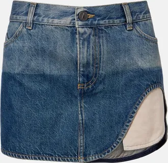 The Attico Denim miniskirt