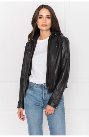 LaMarque ARLETTE | Leather Biker Jacket in Black at Nordstrom, Size Xx-Large