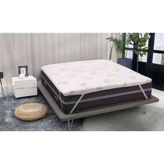 Talamo Italia Topper matrimoniale Lucilla, Topper rinnova materasso sfoderabile in Memory Foam e fibre di Rame, 100% Made in Italy, Anti acaro e Anallergico, Cm