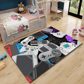 OEM Alfombrilla Para Mando De Videojuegos 3d - 120 X 160 Cm, Dise&ntilde;o Moderno Para Geeks, Lavable Y Antideslizante Para Sal&oacute;n O Dormitorio