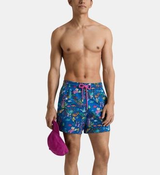 Vilebrequin Stretch Short Swim Trunks in Palace Blue at Nordstrom, Size Xxx-Large
