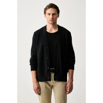 Marc O'Polo Cardigan a coste - - Knitwear - Uomo - Nero - XL
