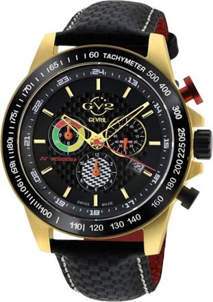 Gevril Group Scuderia Chronograph Tachymeter Black Dial Mens Watch 9922