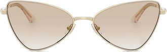 Jimmy Choo Eyewear metal cat-eye sunglasses - Gold