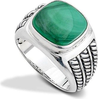 Samuel B. Silver 10.60 ct. tw. Malachite Ring