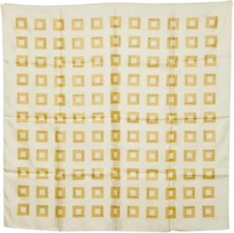 Bulgari Pre-owned Scarves, female, Beige, Size: ONE SIZE Pre-owned Vintage Scarf
