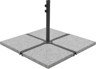 vidaXL Base De Peso De Sombrilla De Granito Cuadrada Gris 25 Kg Vidaxl
