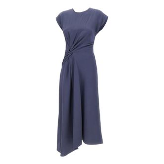 Victoria Beckham Midi Dresses, female, Blue, Size: XS Aria Midi Dress