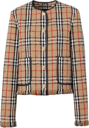 Burberry Vintage Geruit Motief Jasje