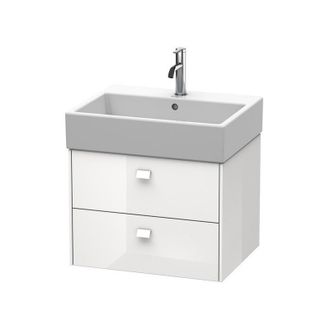 Duravit Mueble Bajo Encimera Duravit Brioso 58,4 X 45,9 Cm, 2 Cajones, Con Sif&oacute;n Y Delantal, Para Lavabo Vero Air 235060, Color (frente/cuerpo): Azul Claro De