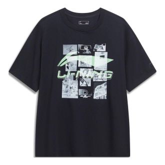 Li-Ning Hoops Photo Graphic T-shirt Black AHST725-1