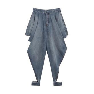 Alaia Wide Jeans, female, Blue, Size: XS Panelled Pants