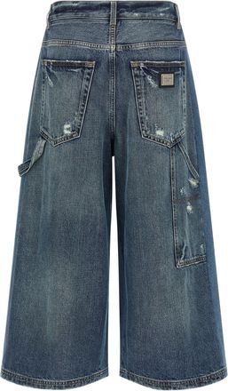 Dolce & Gabbana Patchwork Denim Bermuda Shorts - Blue