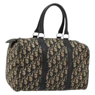 Dior Pre-owned Handbags, female, Blue, Size: ONE SIZE Pre-owned Vintage trotter handbag