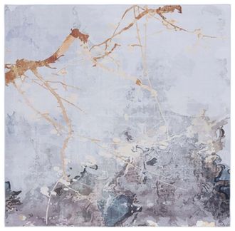 Safavieh Alfombra pelo de poli&eacute;ster gris / beige 183 x 183 cm
