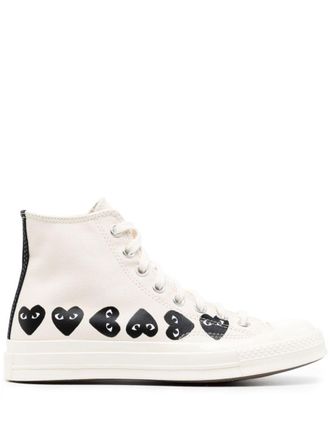 CONVERSE X COMME DES GARCONS Multi Black Heart Chuck Taylor All Star 70 High Sneakers