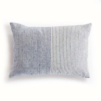 Napa Home & Garden Otis Pinstripe Lumbar Pillow in Blue at Nordstrom, Size 14X20
