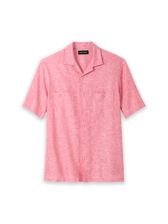 Paul Fredrick Linen Blend Solid Casual Shirt