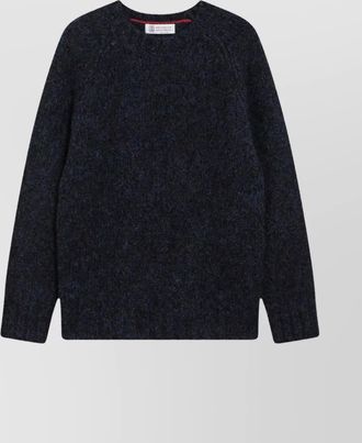 Brunello Cucinelli alpaca blend crew neck long sleeve sweater