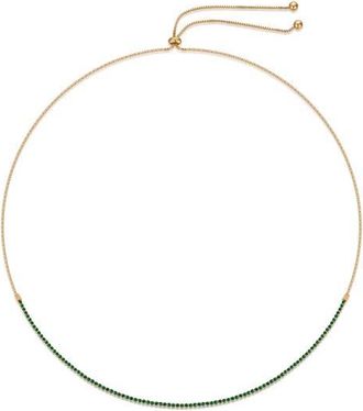 Ettika Crystal Tennis Necklace in Green at Nordstrom