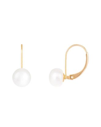 Splendid Pearls 10K 7Mm Pearl Earrings