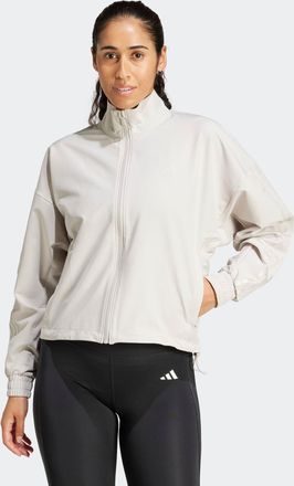 adidas Blouson ADIDAS PERFORMANCE PACER W JACKET, Damen, Gr. XL, grau (wonder aluminium), Obermaterial: 88% Polyester, 12% Elasthan, Jacken Blouson, leichte 