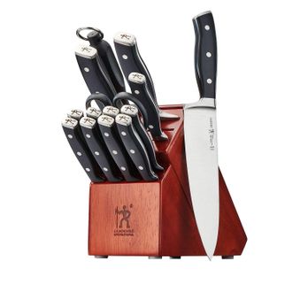 J.A. Henckels International Forged Accent 15-pc Knife Block Set, black handle