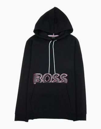 HUGO BOSS Mens Hugo Boss Soody 1 Hoodied Sweatshirt Black 001 - Size: 42