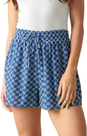 Flying Tomato Textured Eyelet Shorts in Medium Indigo at Nordstrom Rack, Size Small