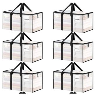 OEM Bolsas De Mudanza - Transparentes - Impermeables - Cierre De Cremallera - Para Ropa Y Almacenamiento - 4 Unidades