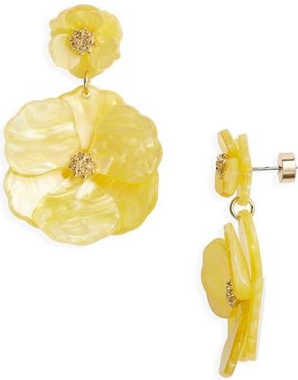 Nordstrom Pansy Drop Earrings in Yellow- Gold at Nordstrom