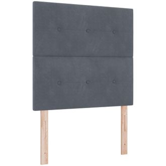 vidaXL Cabecero Montaje En La Pared Gris Oscuro 90 Cm Terciopelo Vidaxl