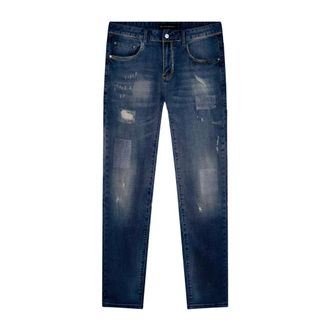 Black Bananas Faded Slim Denim - Heren - Jeans - Blauw - Maat: W32 Denim