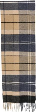 Barbour Inverness Tartan Sjaal met Franjes - Heren - Wintersjaals - Veelkleurig - ONE Size - Wol - Accessoires