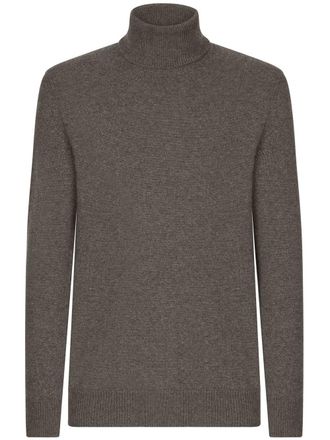 Dolce & Gabbana roll-neck cashmere jumper - Brown