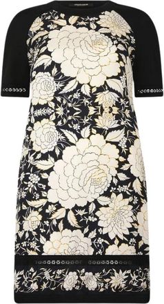 Roberto Cavalli Mini Jurk met Bloemenprint - Dames - Korte kleedjes - Zwart - L - Kleedjes