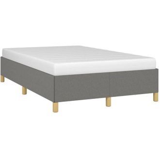 vidaXL Estructura De Cama Sin Colch&oacute;n Tela Gris Oscuro 120x200 Cm Vidaxl