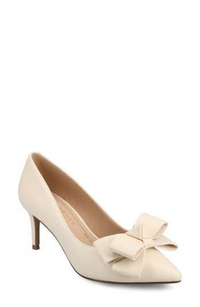Journee Collection Crystol Pump - Wide Width in Bone Pu at Nordstrom Rack, Size 6.5