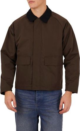 Brave Soul Unpadded Jacket with Cord Collar in Brown at Nordstrom, Size X-Large