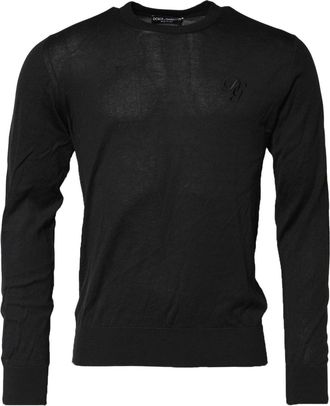 Dolce & Gabbana Dark Gray Cotton DG Logo Sweatshirt Mens Sweater (Pre-Owned)