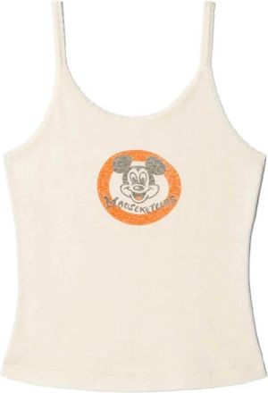 Re/Done Top met kanten rand - Dames - Tops zonder mouwen - Beige - XS - Tops