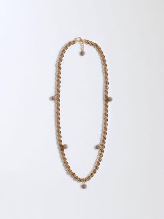 Fabiana Filippi Collana Fabiana Filippi in ottone filo diamante con pendenti