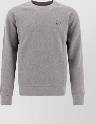 Maison Kitsuné ribbed crew neck sweater with long sleeves