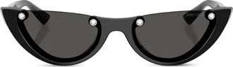 Jimmy Choo Eyewear Zonnebril met geometrisch montuur en studs - Zwart