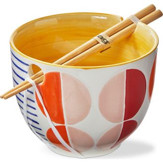 Tag Geo Circles Noodle Bowl S/2 Multi Stoneware Everyday in Multicolored at Nordstrom