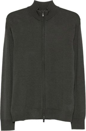 Emporio Armani Truien & Vesten, Heren, Groen, 3Xl, Groene Sweater met Ritssluiting